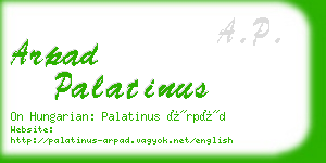 arpad palatinus business card